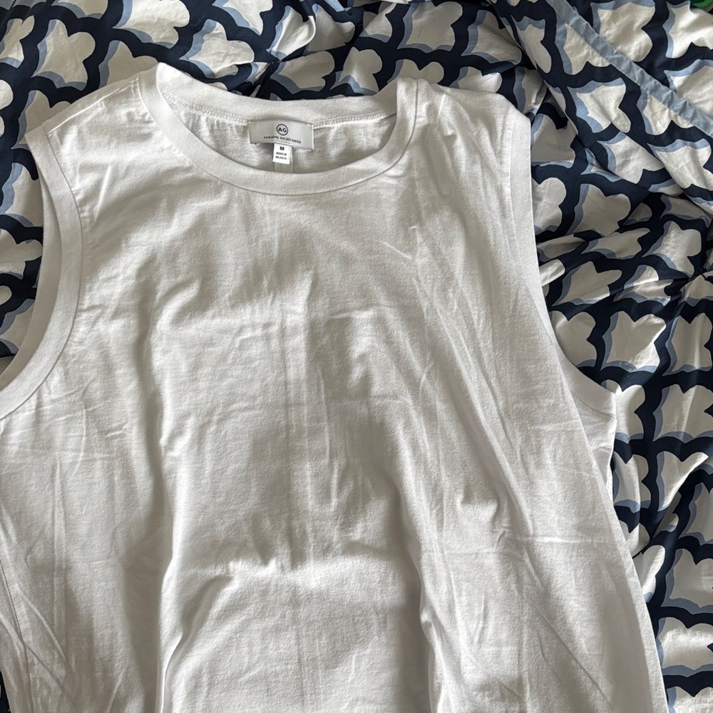 AG Women’s White Sleeveless Tee. Size M. Never worn